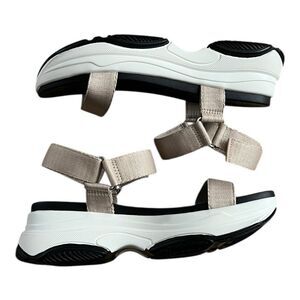 Lisa Vicky Rose Gold Gameon Strappy Platform Sandals 7